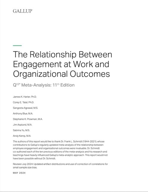 Gallup Study 2024 · Q12® Meta-Analysis: 11th Edition