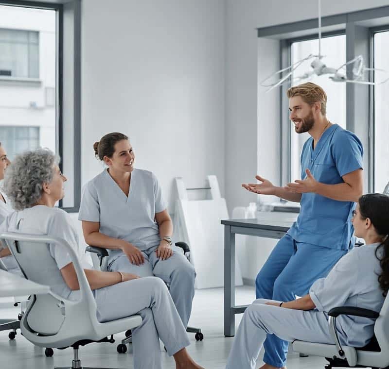 Arzt mit Team · Leadership Coaching